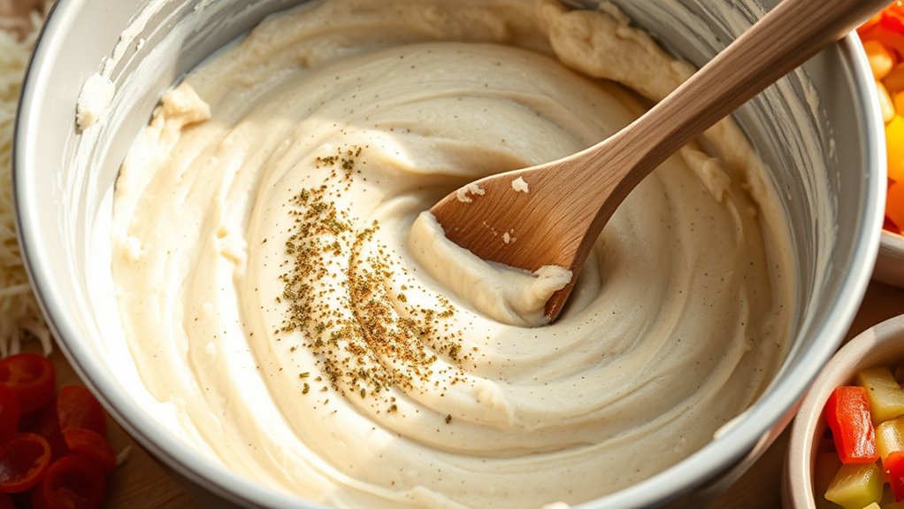 add toppings to batter