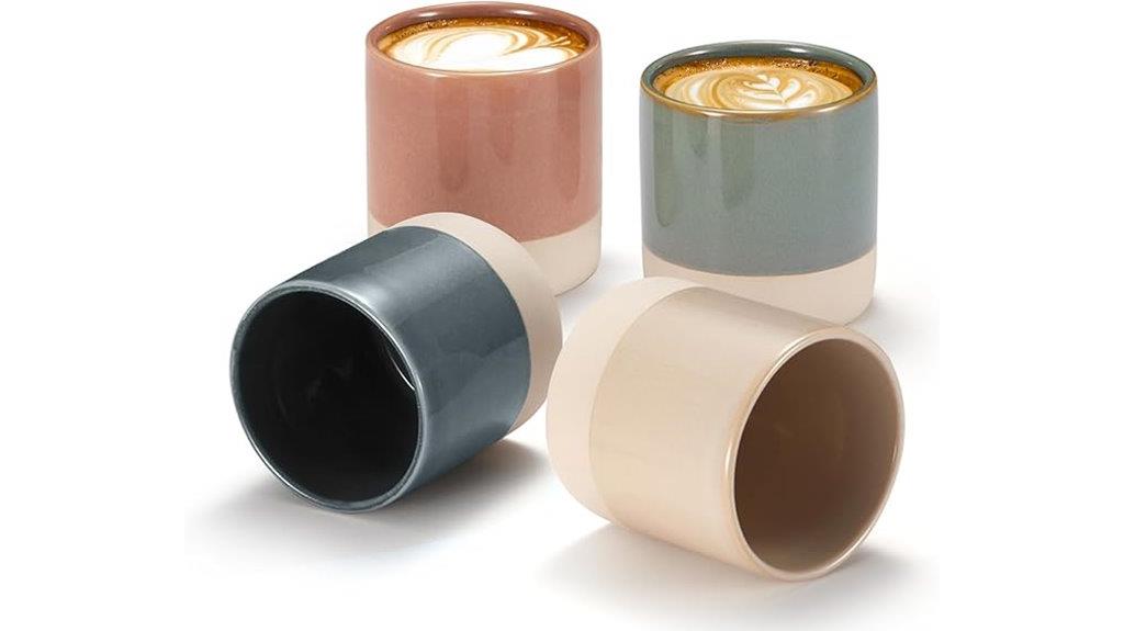 artisanal ceramic latte mugs