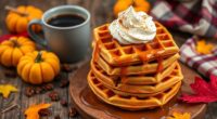 autumn flavored waffle delight