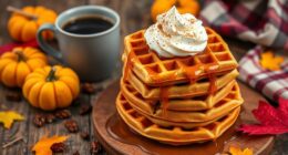 autumn flavored waffle delight