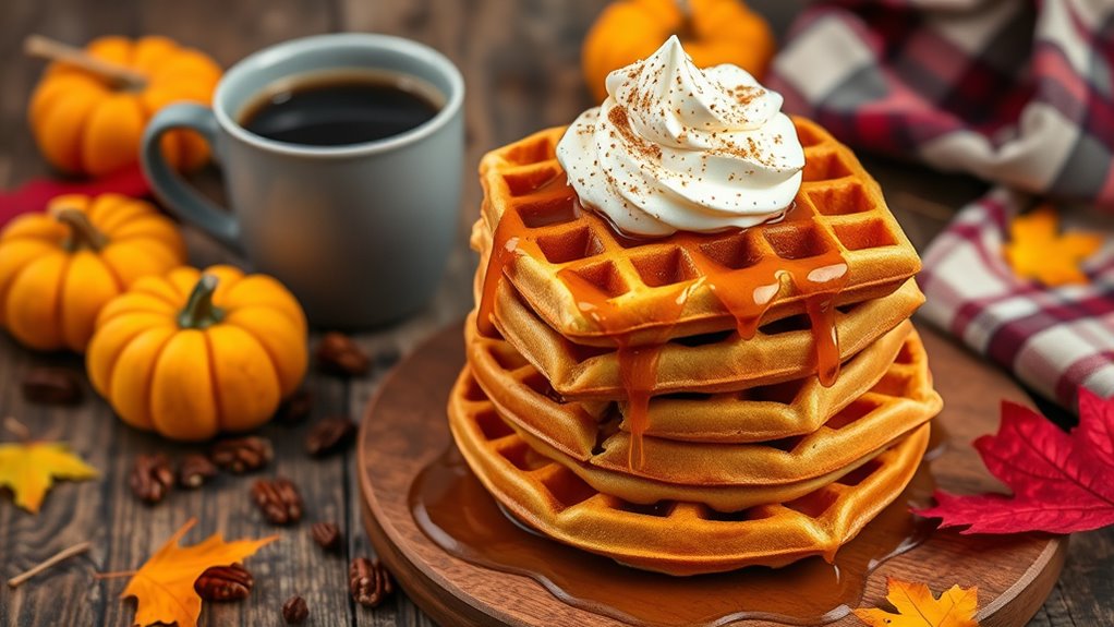 autumn flavored waffle delight