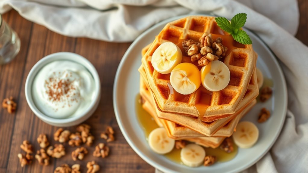 banana nut flavored waffles