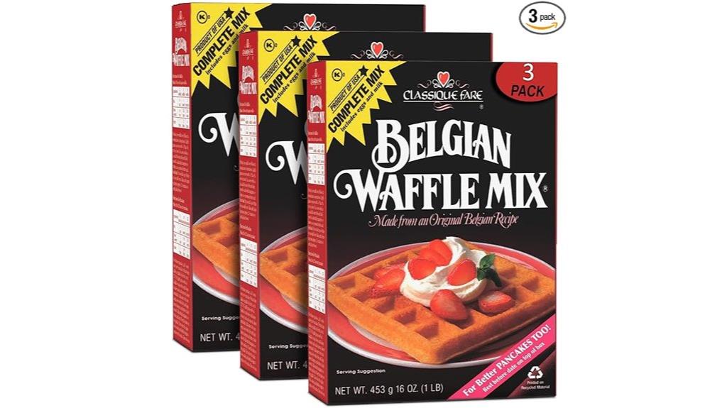 belgian waffle mix pack