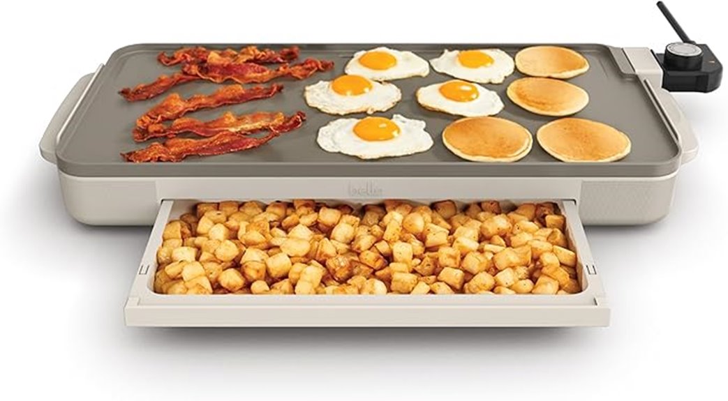bella griddle with warming