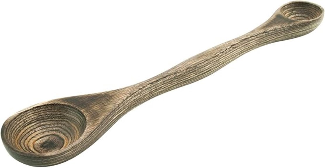 black double sided spoon