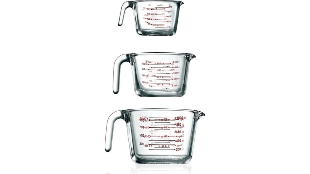 borosilicate glass measuring cups