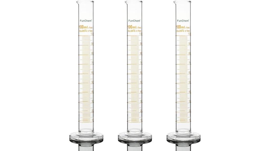 borosilicate glass measuring cylinder