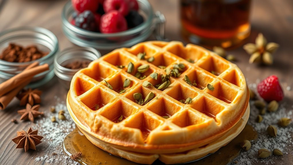 cardamom enhances waffle flavor