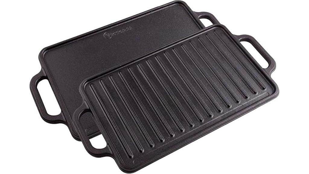 cast iron rectangular griddle
