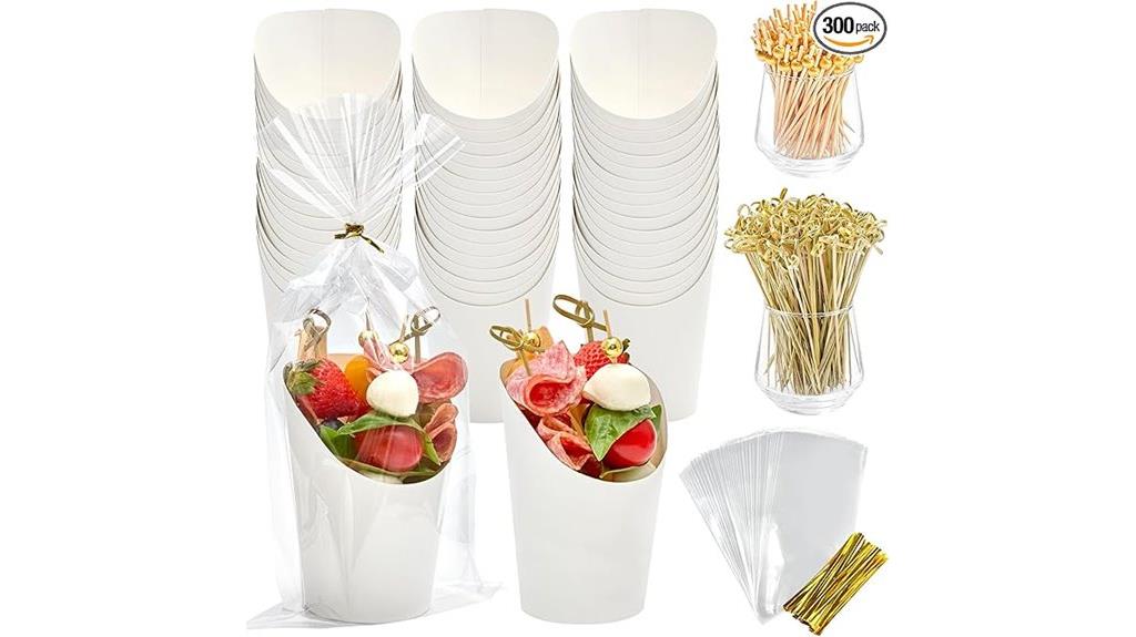 charcuterie cups with accessories