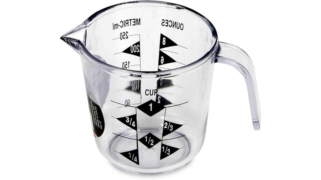 clear plastic measuring cup