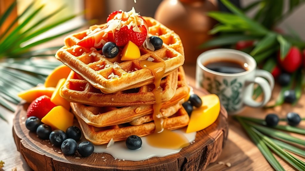 coconut infused waffle recipe