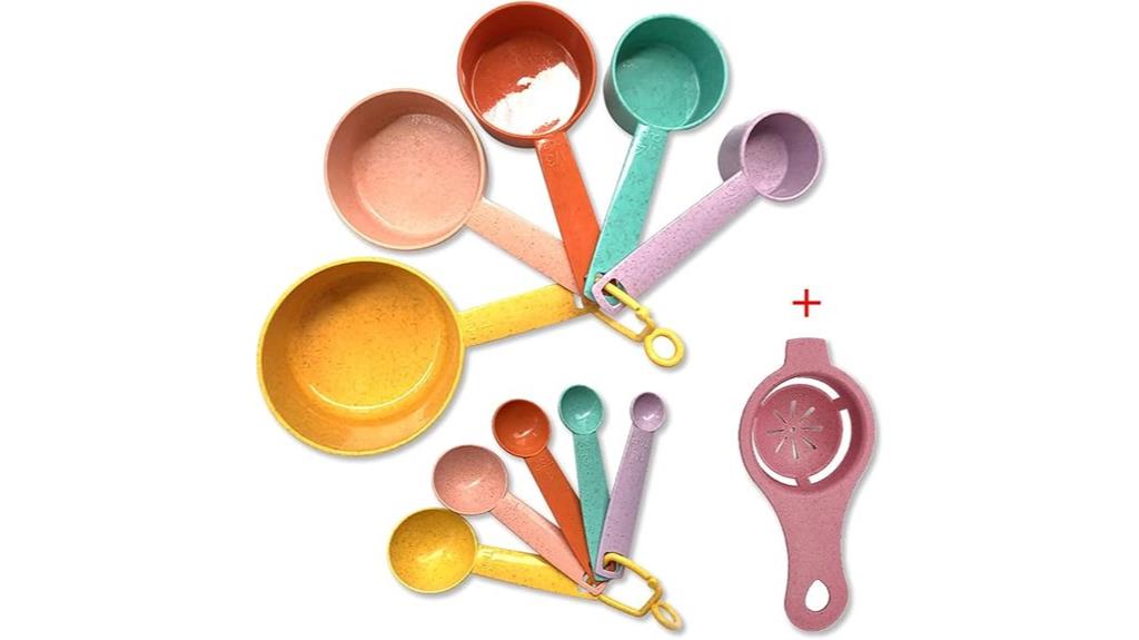 colorful measuring tool set