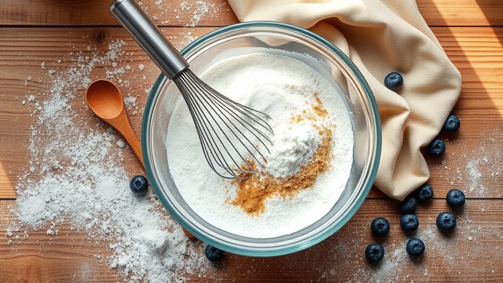 combine dry ingredients thoroughly