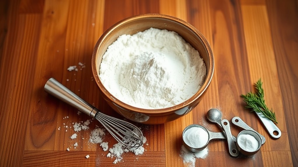combine dry ingredients thoroughly