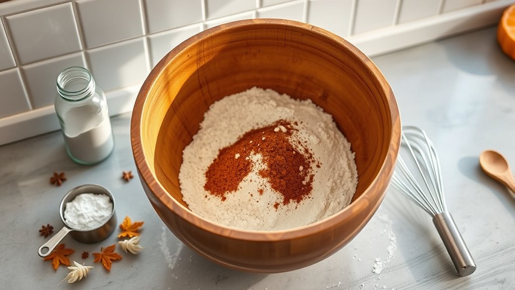 combine dry ingredients thoroughly