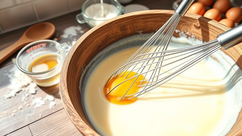 combine wet ingredients thoroughly