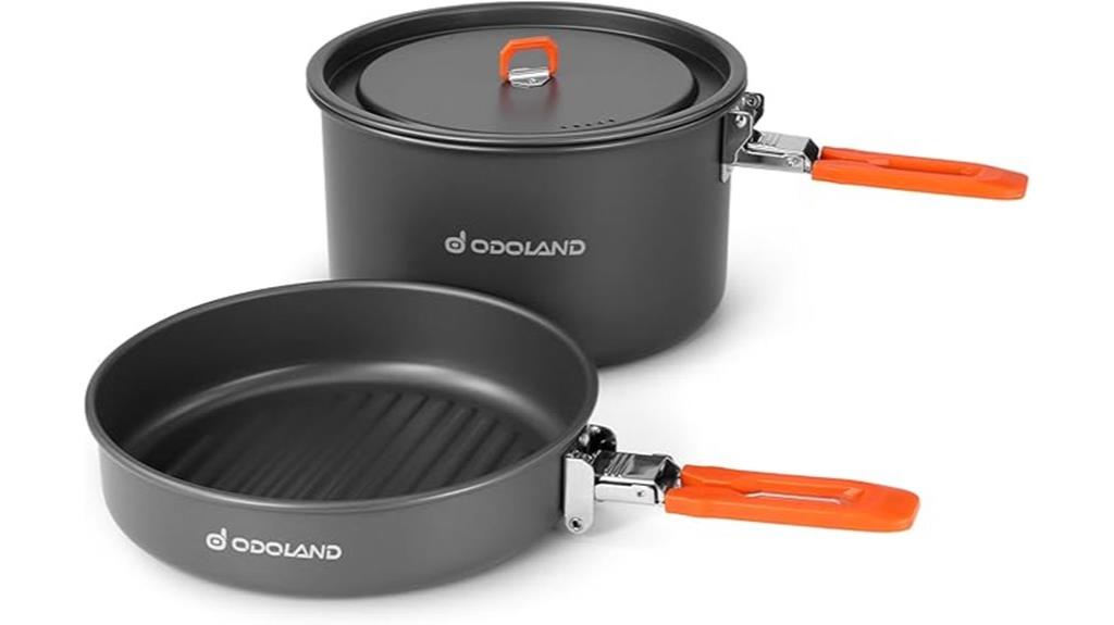 compact camping cookware set