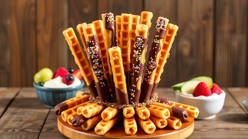 creative waffle stick ideas