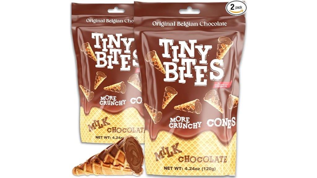 crispy mini waffle cones