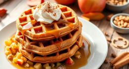 delicious apple cinnamon waffles