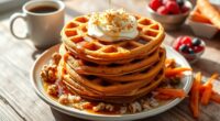 delicious carrot cake waffles