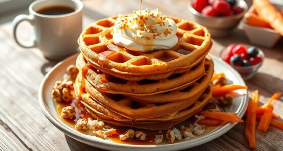 delicious carrot cake waffles