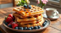 delicious chocolate chip waffles