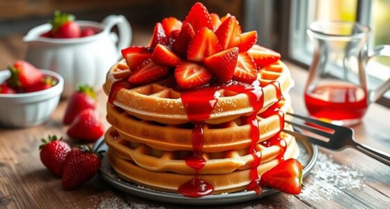 delicious strawberry flavored waffles