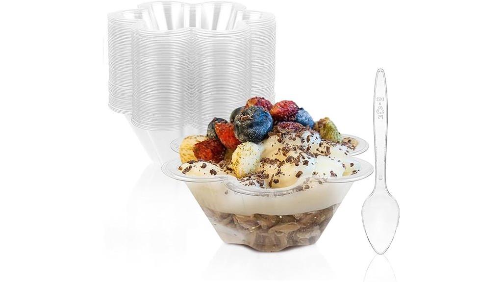 dessert cups with spoons