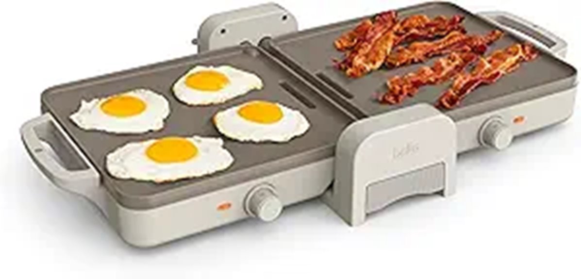 dual temperature griddle cooking