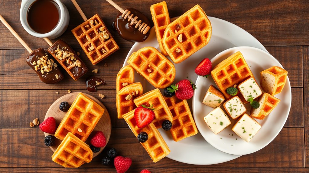 elevate snacks with waffle sticks