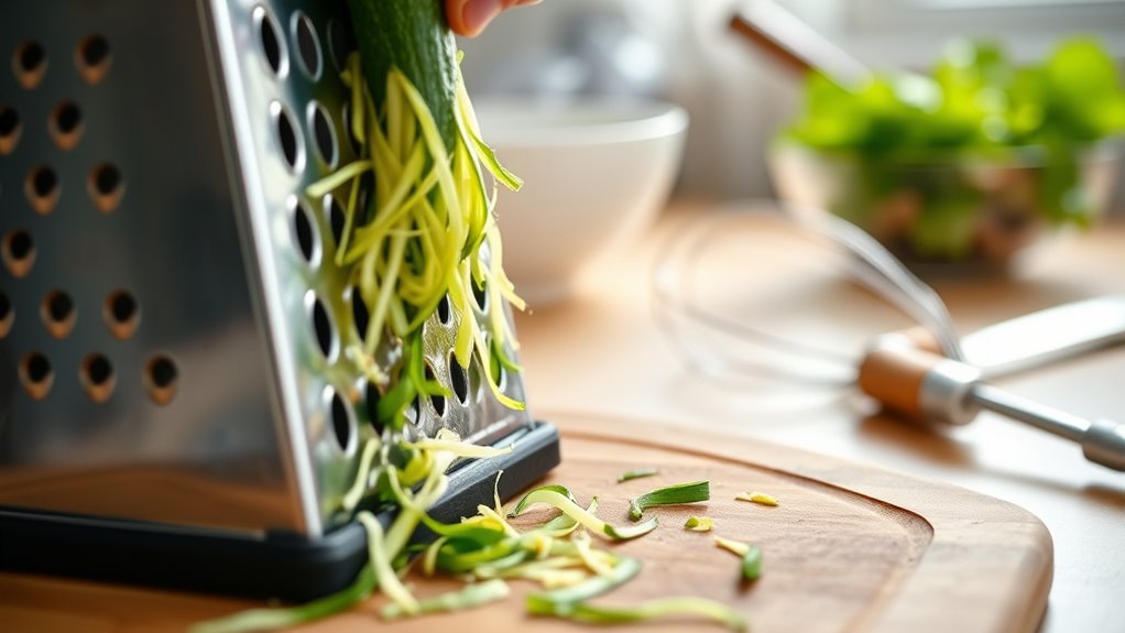 finely grate zucchini now