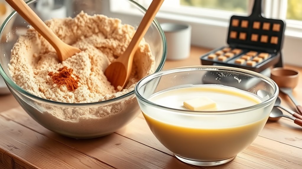 fold dry ingredients together