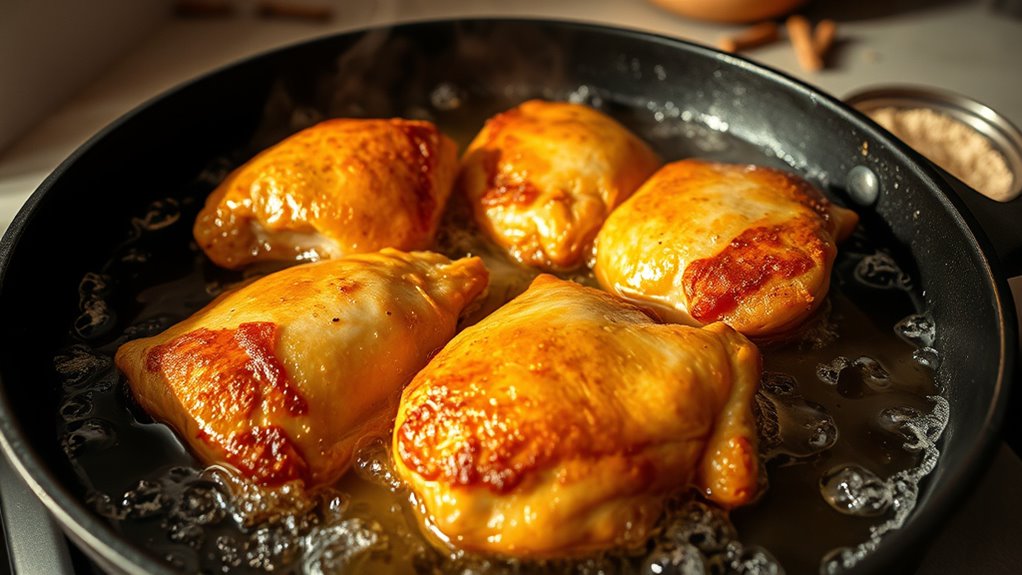 fry chicken until golden