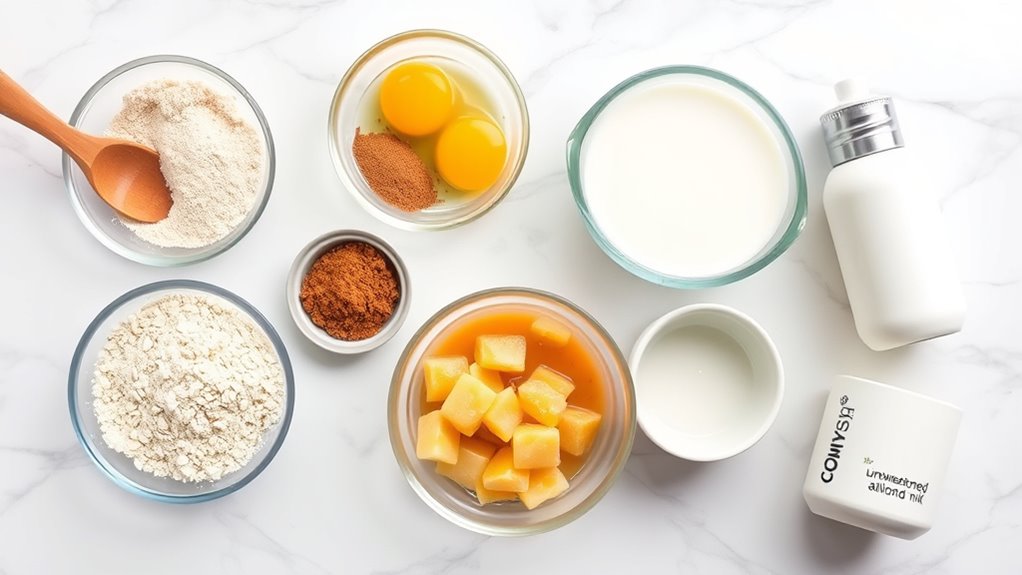 gather ingredients before cooking