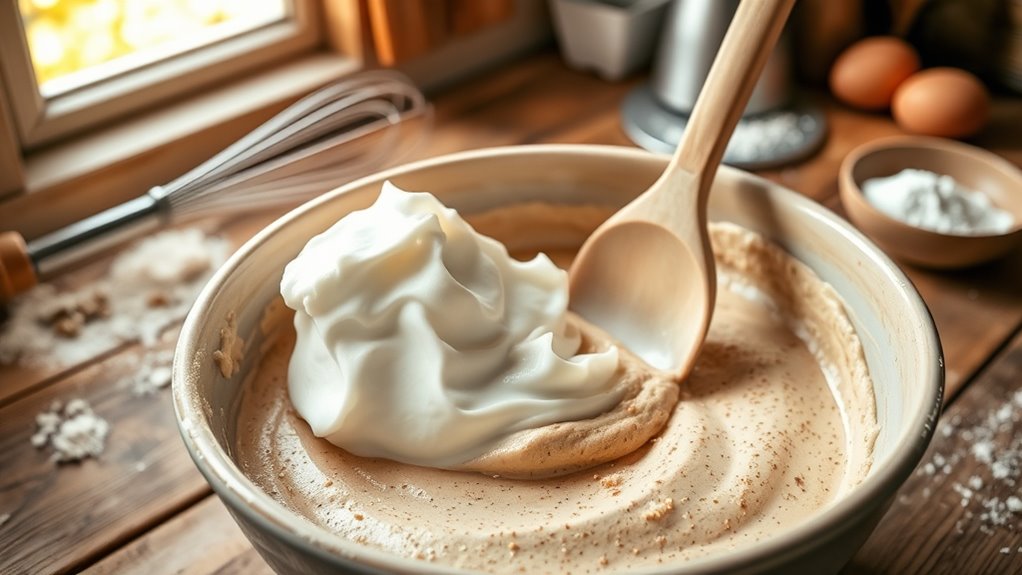 gently fold in batter
