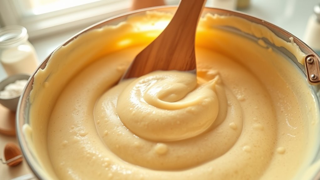gently mix in batter