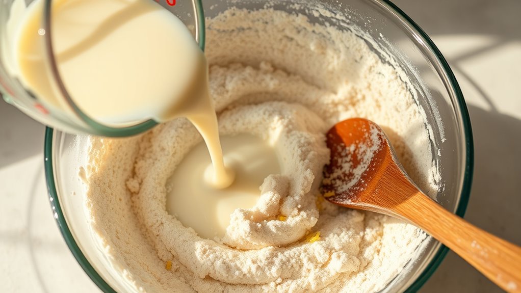 gradually incorporate buttermilk mixture
