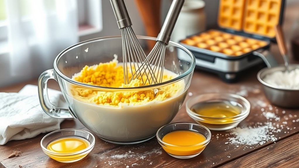 gradually incorporate wet ingredients