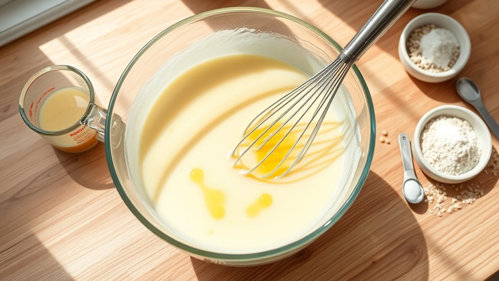 gradually incorporate wet ingredients