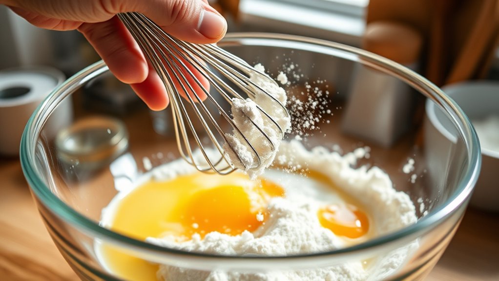 gradually incorporate wet ingredients