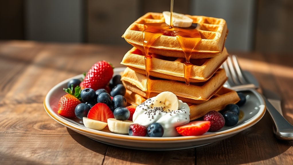 healthy breakfast waffle recipe