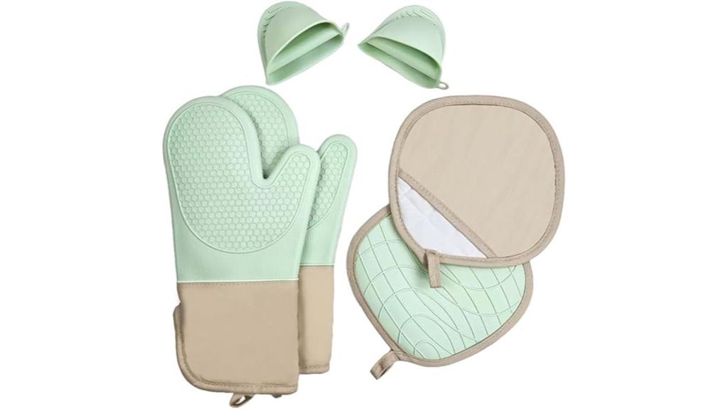 heat resistant grilling mitts