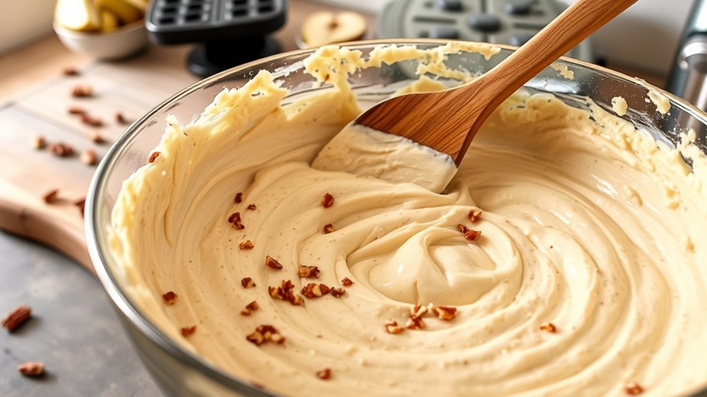 incorporate chopped pecans gently
