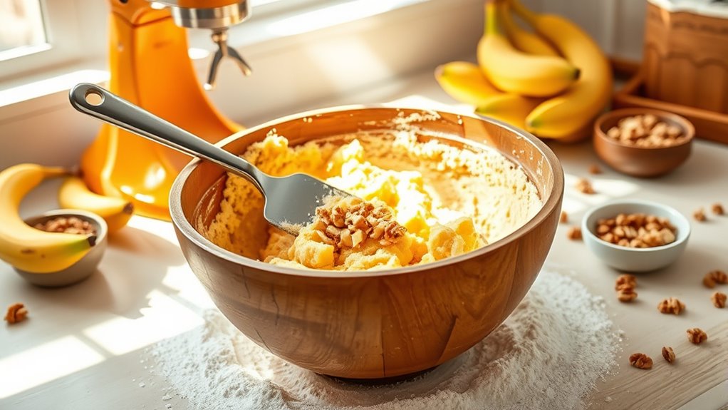 incorporate dry ingredients gently