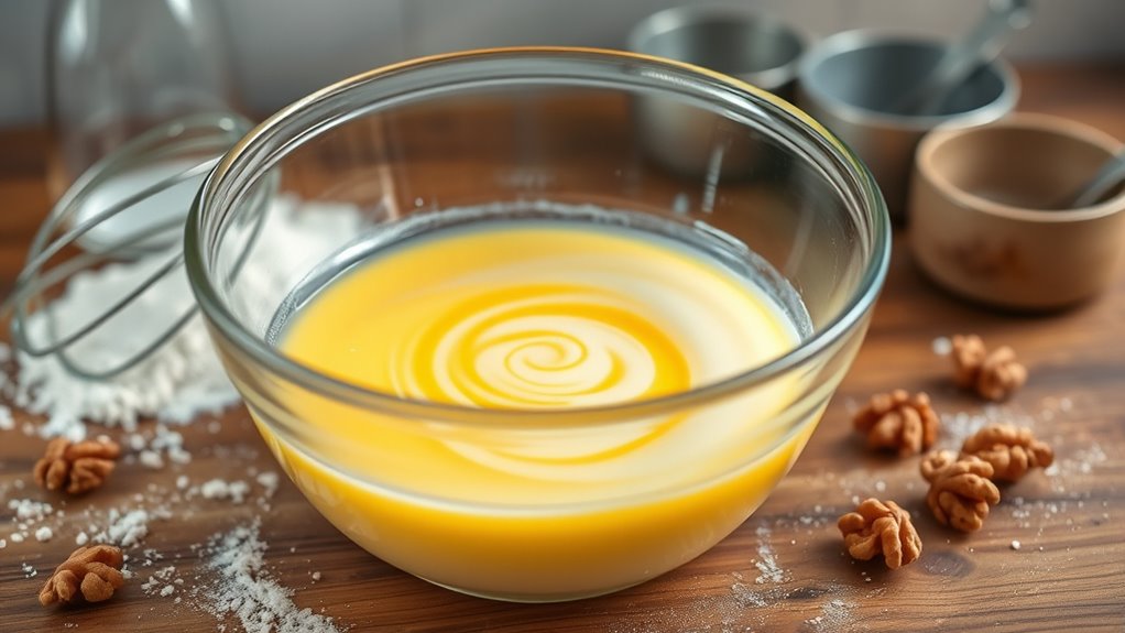 incorporate milk and eggs