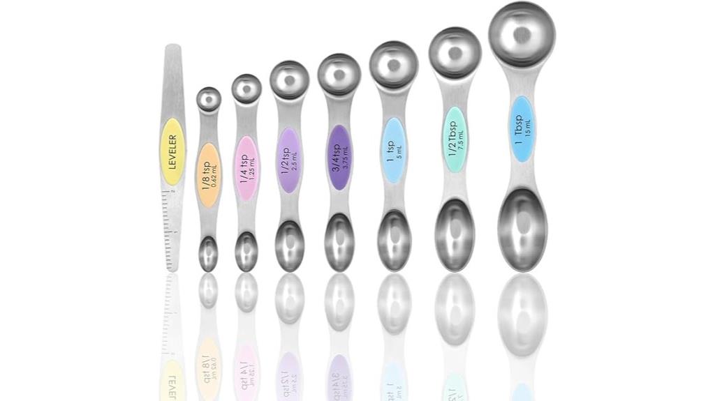 magnetic measuring spoons set