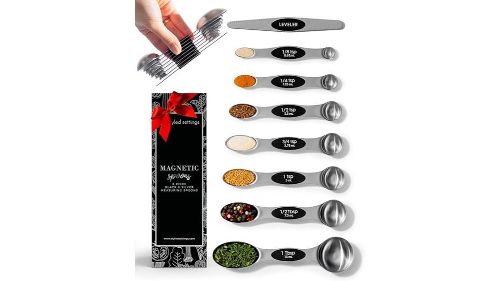 magnetic stainless steel spoons