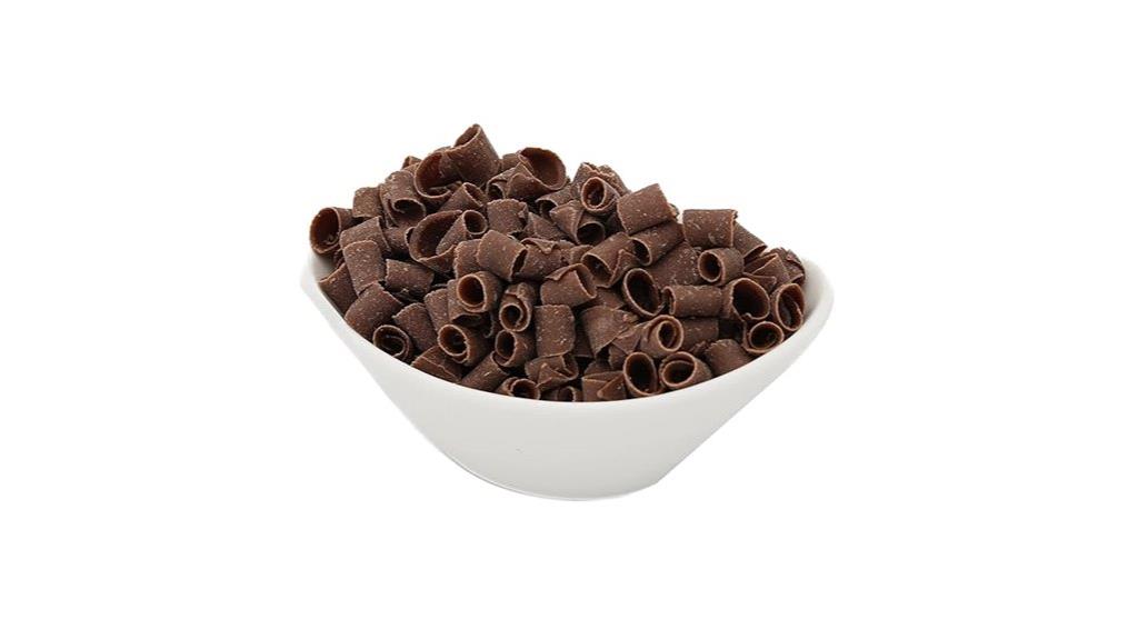 milk chocolate decorating curls